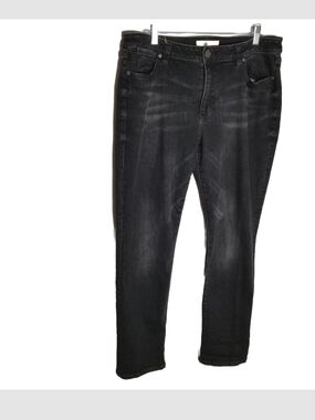 Cabi Jeans Women's Size 16 High Straight Leg Black Denim Comfort Stretch